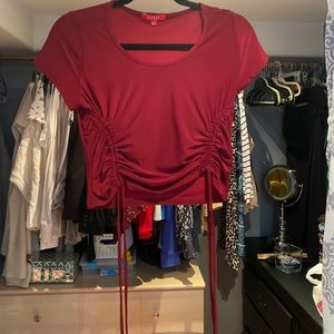 Burgundy/red Crop Top